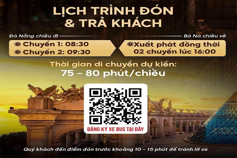 cách đặt xe bus miễn phí đi bà nà hill