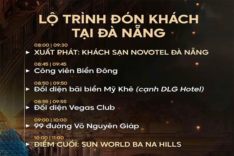 cách đặt xe bus miễn phí đi bà nà hill